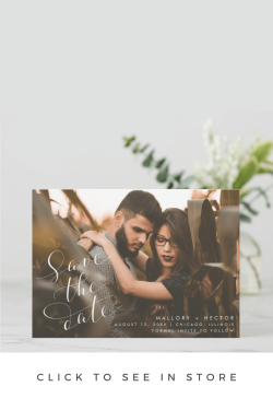 Elegant Script Photo Save the Date Card